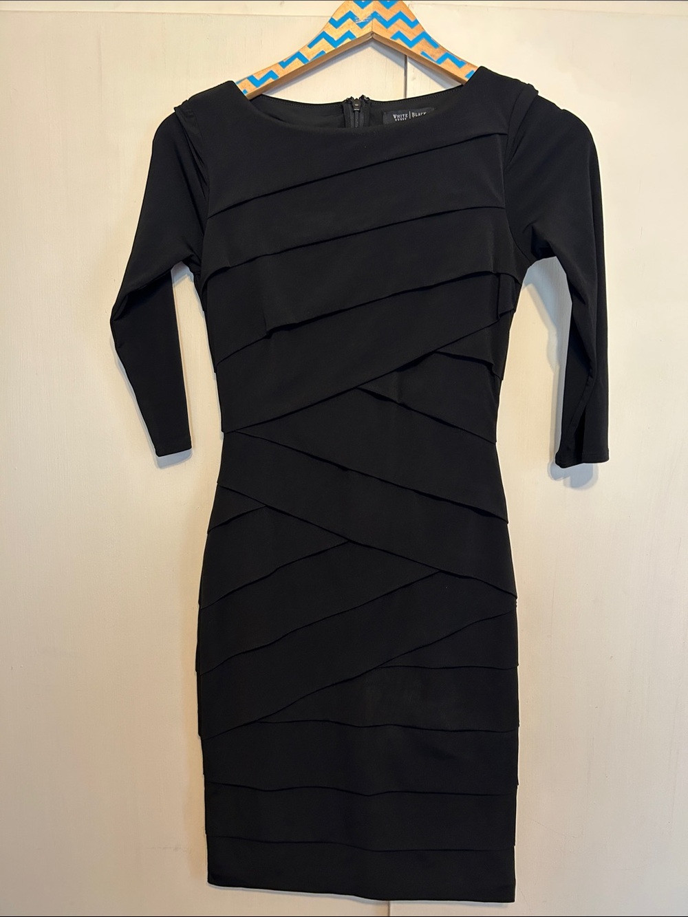 White House Black Market Black Layered Midi Dress